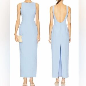 AMANDA UPRICHARD Marbella Maxi Dress in Baby blue M